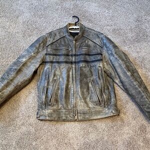 Men's Xelement 100% Leather Motorcycle Jacket